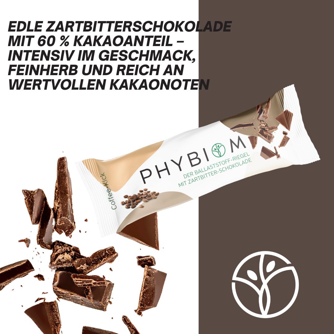 Phybiom - Schoko-Ballaststoff-Riegel Classic-Kakao (8 Stück)