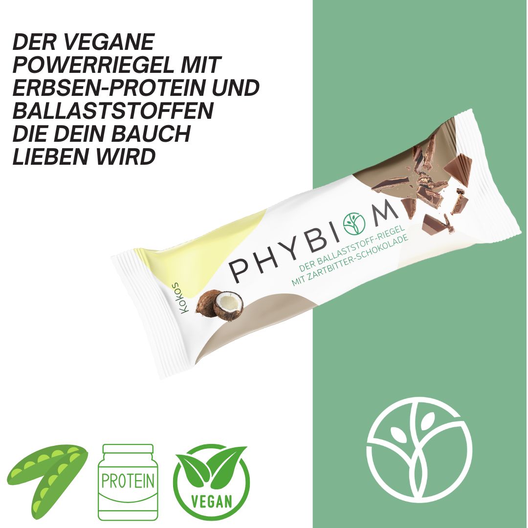 Phybiom - Schoko-Ballaststoff-Riegel Kokos (8 Stück)