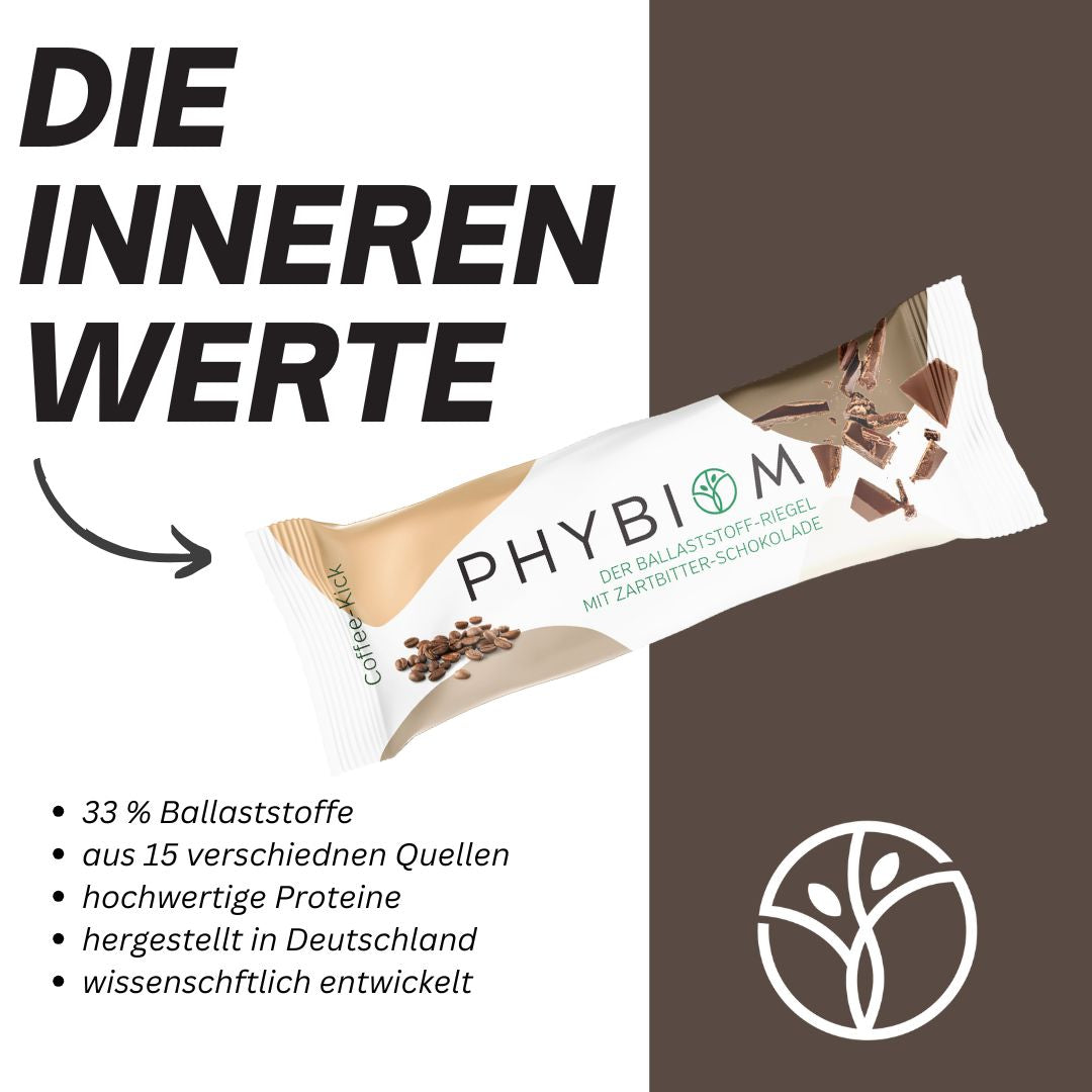 Phybiom - Schoko-Ballaststoff-Riegel Classic-Kakao (8 Stück)
