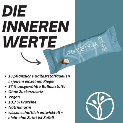 Phybiom - Ballaststoff-Riegel Kokos (10 Stück)