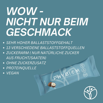 Phybiom - Ballaststoff-Riegel Kokos (10 Stück)