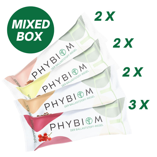 Phybiom - Mixed-Box Ballaststoffriegel ohne Schokolade (9 Stück)